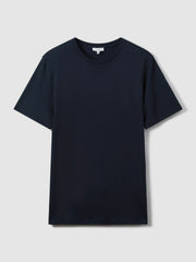 Reiss | Cotton Crew Neck T-Shirt in Navy