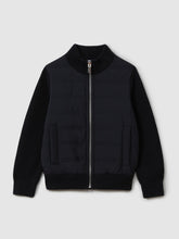 Reiss | 9-14 yrs Hybrid Zip Through Quilted Jacket in Navy