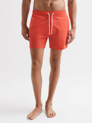 Reiss | Plain Drawstring Swim Shorts in Bright Orange