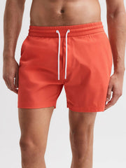 Reiss | Plain Drawstring Swim Shorts in Bright Orange