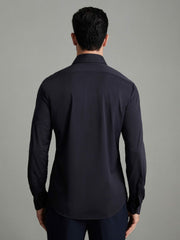 Reiss | Regular Fit Button-Through Travel Shirt in Navy