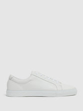 Reiss | Tumbled-Leather Low-Top Trainers in White