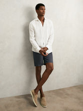Reiss | Cotton Chino Shorts with Stretch in Airforce Blue