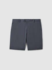 Reiss | Cotton Chino Shorts with Stretch in Airforce Blue