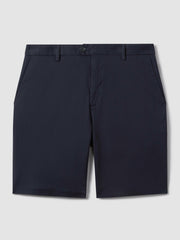 Reiss | Cotton Chino Shorts with Stretch in Navy