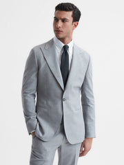 Reiss | Textured Silk Blend Tie in Navy