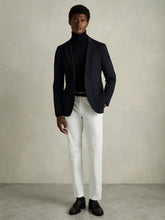 Reiss | Slim Fit Washed Cotton Blend Chinos in White