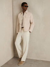 Reiss | Cotton Worker Jacket in Stone