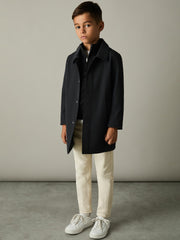Reiss | 9-13 yrs Gabardine Coat with Removable Gilet in Navy