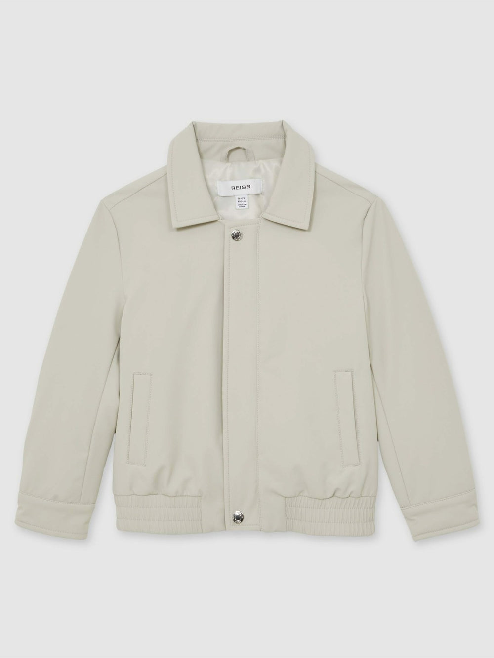 Reiss | 13-14 yrs Zip Through Harrington Jacket in Natural