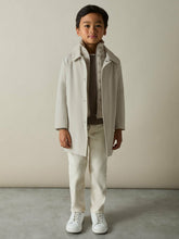 Reiss | 9-13 yrs Gabardine Coat with Removable Gilet in Stone