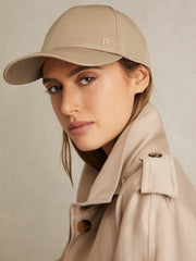 Reiss | Logo-Embroidered Baseball Cap in Taupe