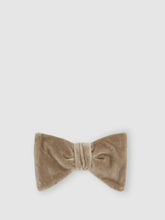 Reiss | Velvet Bow Tie in Taupe Brown