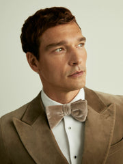Reiss | Velvet Bow Tie in Taupe Brown