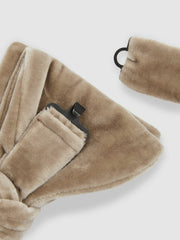 Reiss | Velvet Bow Tie in Taupe Brown