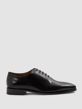 Reiss | Leather Brogue Detail Lace-Up Shoes in Black