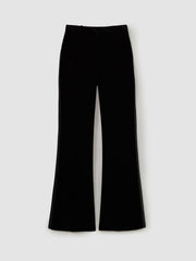 Reiss | Velvet Flared Suit Trousers in Black