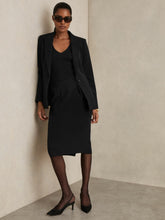 Reiss | Petite Tailored Midi Suit Skirt in Black