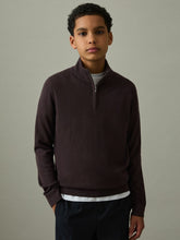Reiss | 3-9 yrs Two Pack Of Merino Wool Zip-Neck Jumpers in Navy/Dark Bordeaux