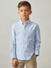 Reiss | 3-9 yrs Button Down Oxford Shirt in Soft Blue