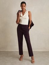 Reiss | Petite Slim Fit Suit Trousers in Berry