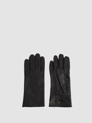 Reiss | Leather Gloves in Black