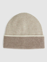 Reiss | Wool Blend Tipped Beanie in Taupe