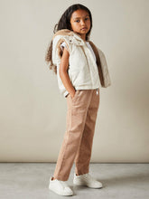 Reiss | 4-9 yrs Reversible Quilted Borg Gilet in Brown