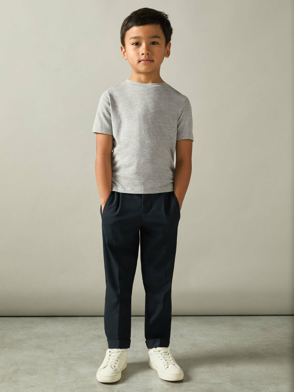 Reiss | 3-9 yrs Crew Neck T-Shirt in Grey