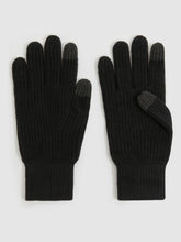 Reiss | Ribbed-Merino Touchscreen Gloves in Black