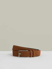 Reiss | Suede Belt in Light Tan