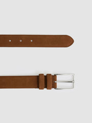Reiss | Suede Belt in Light Tan