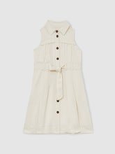 Reiss | 13-14 yrs Tie-Waist Collared Dress in Ivory