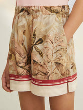 Reiss | 9-13 yrs | NYBG Satin Floral-Print Shorts in Khaki