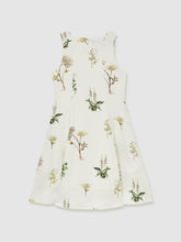 Reiss | 13-14 yrs | NYBG Linen Floral Flared Dress in Ivory