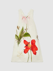 Reiss | 13-14 yrs | NYBG Floral Maxi Dress With Linen in Ivory