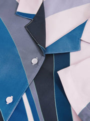 Reiss | 9-13 yrs Printed Cuban Collar Shirt in Blue Print
