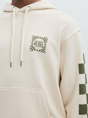 Reiss | Les Deux 100% Cotton Goods Print Hoodie in Ivory/Green