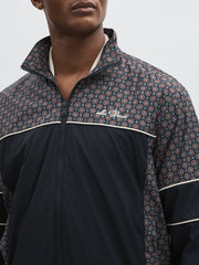 Reiss | Les Deux Printed Track Jacket in Dark Navy