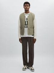 Reiss | Les Deux Quilted Technical Gilet in Green