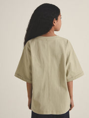 Reiss | 13-14 yrs | Les 100 Ciels Oversize T-Shirt in Sage