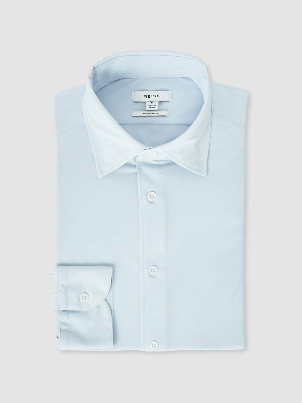 Reiss | Long-Sleeve Travel Shirt in Soft Blue
