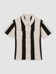 Reiss | 4-9 yrs | Les 100 Ciels Stripe Knit Shirt in Black
