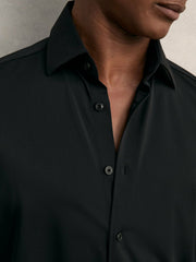Reiss | Long-Sleeve Travel Shirt in Black