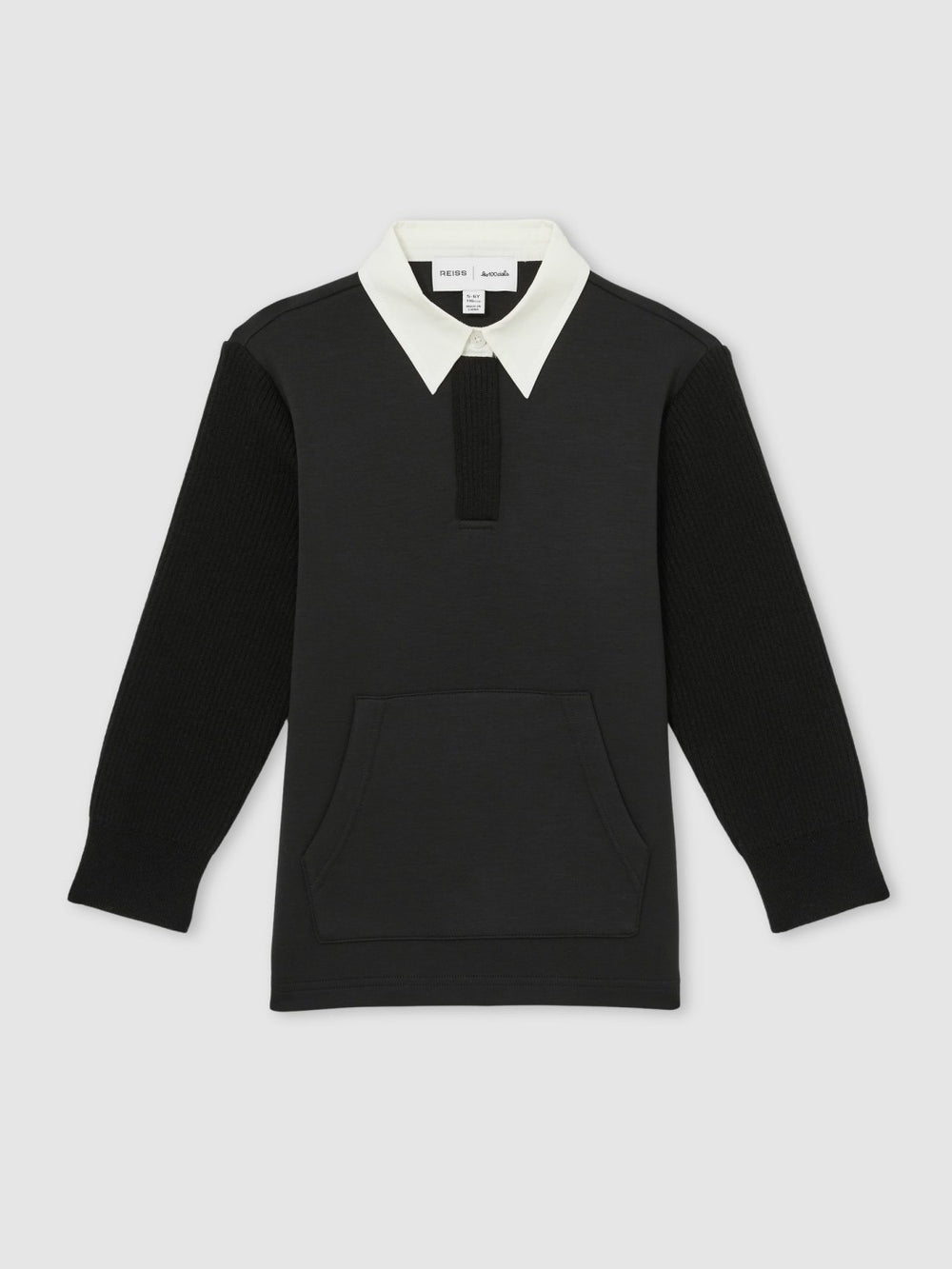 Reiss | 13-14 yrs | Les 100 Ciels Polo Sweatshirt in Black