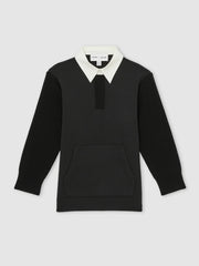 Reiss | 13-14 yrs | Les 100 Ciels Polo Sweatshirt in Black