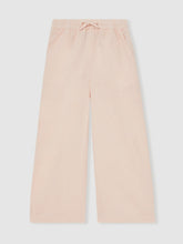 Reiss | Cotton-Linen Drawstring Trousers in Pink
