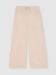 Reiss | Cotton-Linen Drawstring Trousers in Pink