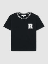 Reiss | 13-14 yrs Cotton Letter Patch T-Shirt in Navy