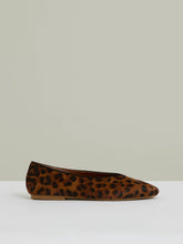 Reiss | Leather Rounded-Point Toe Ballet Flats in Animal